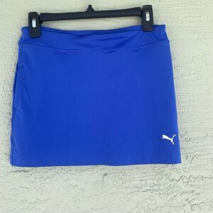 PUMA Girls Skater Golf Skirt L Dazzling Blue Built-in Shorts